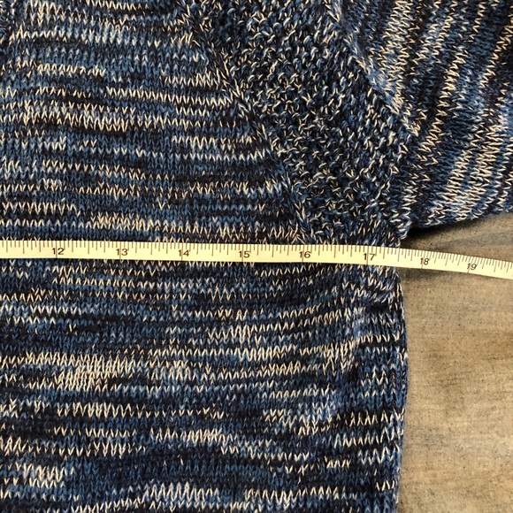 SOLD H&M Blue Marled Chunky Knit Button Front Cardigan - Picture 9 of 10